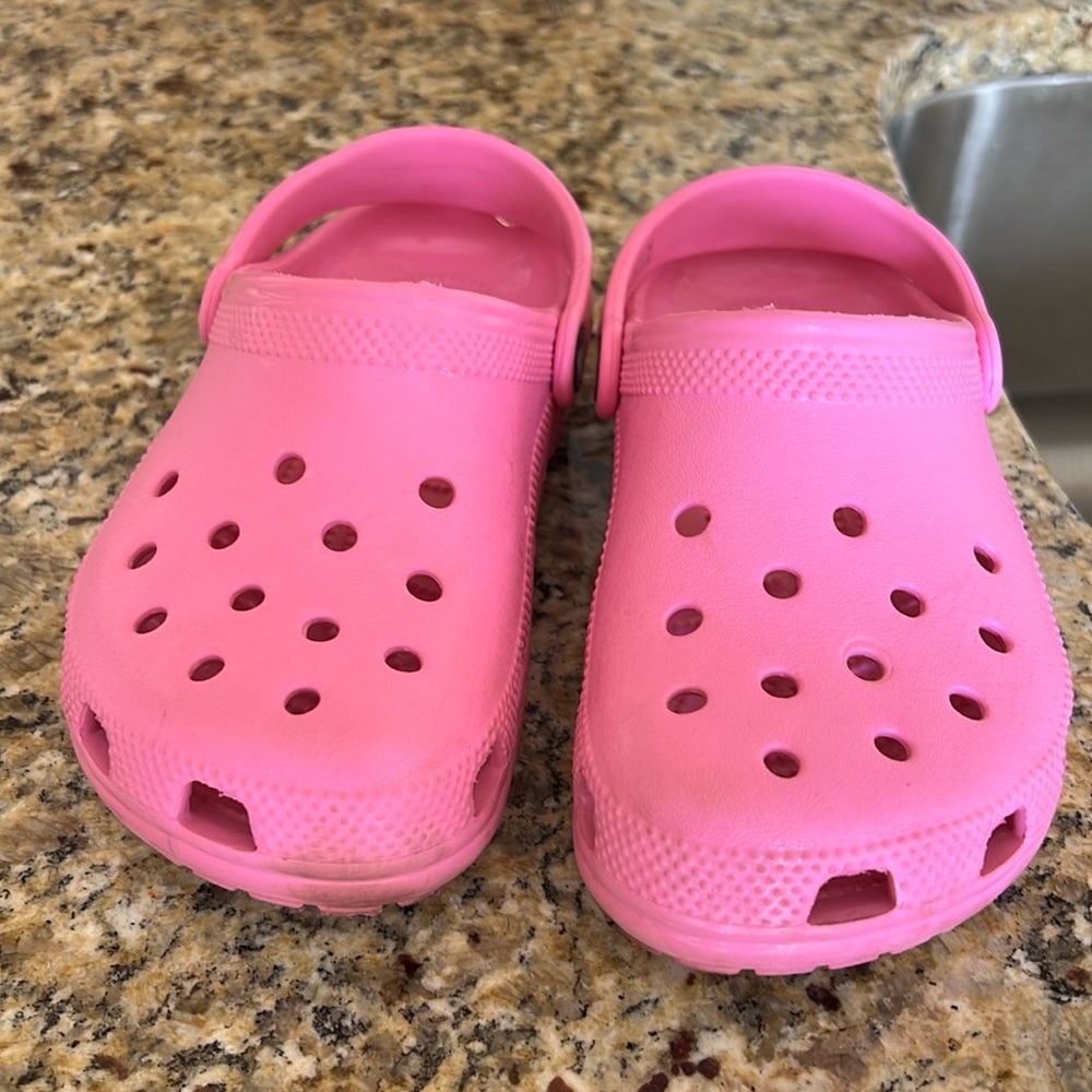 Taffy Pink Girl Crocs (Size 1) Good condition